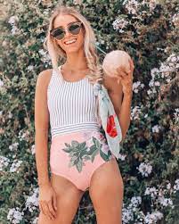 Island Fever One Piece Swimsuit In 2021 Floral Swimsuit Swimsuits High Waisted One Piece