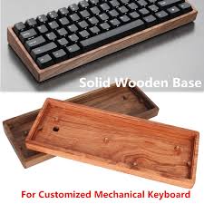 Gh60 Solid Wooden Case Customized Shell Base For 60 Mini Mechanical Gaming Keyboard Wooden Case Keyboard Keyboard Case