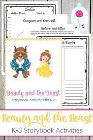 Beauty And The Beast Storybook Companion Activities For K 3 Beauty And The Beast Fairy Tales Kindergarten Kindergarten Worksheets