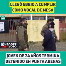 #plebiscitochile #plebiscito2020 #noticias un vocal de mesa resultó detenido tras llegar en estado de ebriedad a cumplir su labor en punta arenas. Meganoticias Punta Arenas Joven Llega Ebrio A Cumplir Como Vocal De Mesa Y Resulta Detenido Facebook