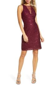 Turn Heads In This Romantic Yet Figure Flattering Frock That Sparkles Light In The Dark Of Burgundy Cocktail Dress Cocktail Dresses Online Cocktail Dress Style