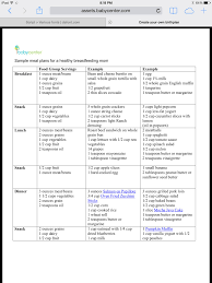 sample meal plan for breastfeeding moms breastfeeding diet