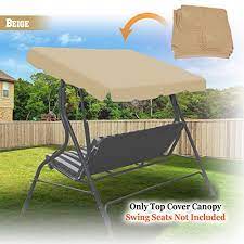 You can fit it on most frames with no issues. New 73 X52 Swing Canopy Replacement Porch Top Cover Seat Patio Outdoor Furniture Beige Walmart Com Walmart Com