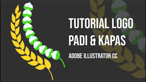 Tutorial Logo Padi Kapas Design Illustration Youtube
