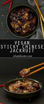 Vegan Sticky Chinese Jackfruit Vegan Glutenfree Recipe Chinesefoodrecipes Rezepte Vegane Rezepte Jackfruit Rezepte