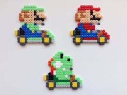 Mini Mario Kart Hama Bead Art By Dogtorwho Hama Beads Design Mini Hama Beads Nerdy Perler Beads