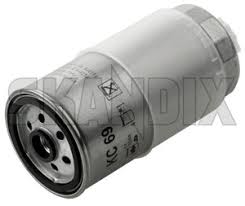 The fuel filter is in front of the fuel tank on the right passanger's side up near the railing of the car. Skandix Shop Volvo Parts Fuel Filter Diesel 31262351 1005248