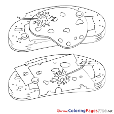 Full size free coloring pages for children. Sandwich For Children Free Coloring Pages