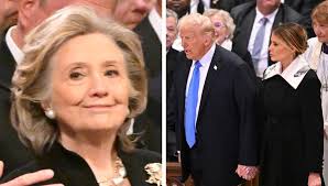 Hillary Clinton Wears Patriotic Eagle Brooch at Jimmy Carter's Funeral