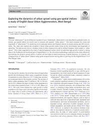 Other english study notes english form one english form two english form three english form four. Pdf Exploring The Dynamics Of Urban Sprawl Using Geo Spatial Indices A Study Of English Bazar Urban Agglomeration West Bengal