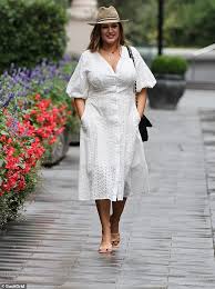 Kelly brook, 41, has revealed that although she dropped two dress sizes before the uk was plunged into the first coronavirus lockdown, she noticed her weight was creeping back on due to. Kelly Brook Is Stylish In White Dress And Fedora After Revealing Trolls Have Branded Her Unsexy Daily Mail Online