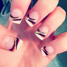Red And Black Acrylic Nail Designs Pin By Sabine O Rorke On Nails French Tip Nail Designs French Tip Nails French Nails