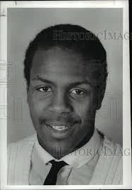 1983 Press Photo Christopher Conner, Lutheran East Basketball
