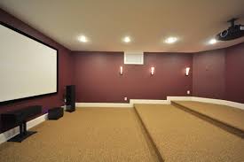 Basement home theater in the woods. Basement Home Theater Ideas Basementremodeling Com