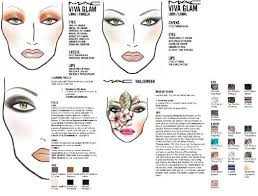 mac cosmetics face charts