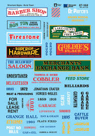 Microscale Decals: HO Scale - Structure Signs - Small Rural Town