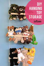 Diy Hanging Toy Storage To Organize The Stuffed Animals It S Always Autumn Kids Toy Organization Diy Toy Storage Stuffed Animal Storage Diy