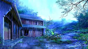 The Raining Day Abstract Forest House Rain Step Walkway Free Hd Wallpapers Abstract Pictures Abstract Forest House