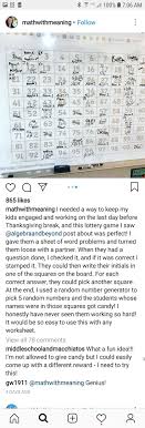 Math Lottery Middle School Math High School Math 8th Grade Math