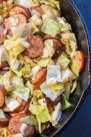 Add the butter to the skillet, place the sausage in the skillet and saute for about 5 minutes until the sausage has browned. Keto Cabbage And Sausage Skillet Quick Easy Maebells
