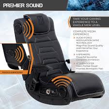 X rocker, 5172601, surge wireless bluetooth 2.1 sound video gaming floor chair with bonded faux leather and mesh upholstery, 36.81 x 32.28 x 20.89, black with red. Amazon Com X Rocker Pro Series H3 Black Leather Vibrating Floor Video Gaming Chair With Headrest For Adult Teen And Kid Gamers 4 1 High Tech Audio And Wireless Capacity Foldable And