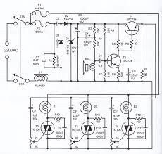 Wiring diagram of single tube light installation with electronic ballast. Sound Controlled Lights Circuit