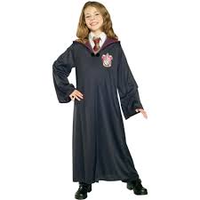 The smart witch of the iconic harry potter film saga, hermione granger, wearing a stunning red dress while holding her wand on a dark black backdrop. Harry Potter Child S Hermione Granger Gryffindor Robe Medium Walmart Canada