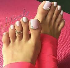 Pin By Jaana Tarvainen On French Manicure Pretty Toe Nails Cute Toe Nails Toe Nails