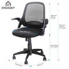 Ergousit Midback Mesh Office Chair Ergonomic Desk Chairs Swivel Computer Task Chairs With Adjustable Heigh In 2020 Home Office Furniture Mesh Office Chair Office Chair