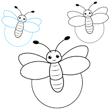 This artwork was inspired by the making art everyday challenge. How To Draw A Firefly Really Easy Drawing Tutorial
