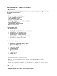 Ujian akhir semester penilaian akhir semester 1 ganjil yang tidak lama lagi akan segera dihadapi oleh para peserta didik. Materi Bahasa Jawa Kelas 5 Semester 1 Cara Golden