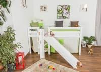 Kinderhochbett pauli / kinderbett etagenbett pauli buche vollholz massiv natur mit regal und rutsche inkl. Kinderhochbett Mit Rutsche Hochbett Kaufland De