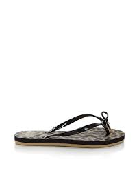 Kate Spade Nova Leopard Print Flip Flops In Leopard Black Black Lyst