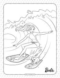 Children love to know how and why things wor. Free Printables Barbie Surfer Coloring Page