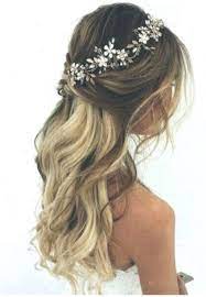 Half Up Half Down Wedding Hairstyles With Vine Headband Weddinghairstyles Hair Hochzeitsfrisur Wedding Hair Side Wedding Hair Inspiration Wedding Hair Down