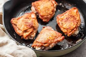 Super Easy Crispy Skinned Chicken Thighs From Your Stovetop And Oven Recipe Pan Fried Chicken Thighs Crispy Chicken Thighs Roasted Chicken Thighs