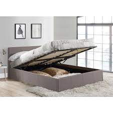 One of easy way to do that is using queen platform bed frame with storage. Queen Size Fabric Gas Lift Storage Bed Frame Grey Buy Queen Bed Frame 178654