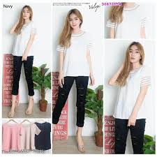 Blouse wanita simple, sidoarjo, jawa timur. Jual Ori 4 Warna Baju Blouse Blus Lengan Pendek Wanita 1154 Di Lapak Esrocte Bukalapak