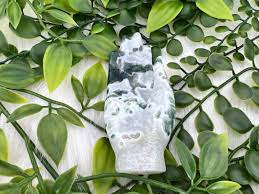 Moss Agate Hamsa Hand UNIQUE Moss Agate Hamsa Hand 3.4 Moss Agate Standing  Hand of Fatima Eye of Protection 64g Agate Hamsa Hand