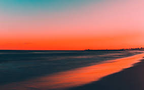 Sunset Beach Sea Horizon Scenery 8k Wallpaper 165