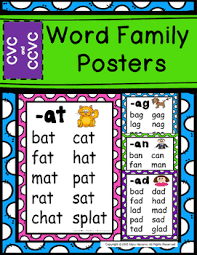 Cvc Word Family Posters Word Families Cvc Words Ccvc Words