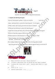This covers everything from disney, to harry potter, and even emma stone movies, so get ready. Twilight Quiz Worksheet 4 Esl Worksheet By Almaz