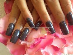 These acrylic nail designs are glamorous and unique, giving you the inspiration you'll need to create your own fabulous designs for that special occasion. Eye Candy Nails Training Acrylic Nails With Dark Grey Gelish Gel Polish Swarovski Crystals On Ring Fingers By Joanne Duckmanton On 21 September 2013 At 11 41