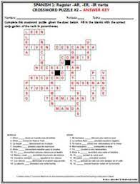 Maybe you would like to learn more about one of these? Spanish 1 Regular Ar Er Ir Verbs Crossword Puzzle Version 2