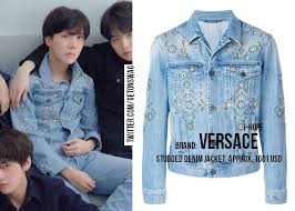 La nueva misión de namjoon es entrevistar al nuevo modelo de versace, jackson wang, entonces algo maravilloso sucede. Beyond The Style Alex On Twitter 180610 Bts ë°©íìëë¨ Visvim Front Pocket T Shirt Rm Namjoon Versace Studded Denim Jacket Jhope Jhope Calvin Klein 205w39nyc Denim Jacket