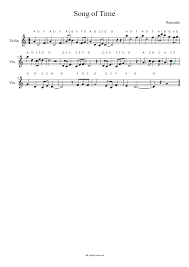 Song Of Time Violin Sheet Music Trumpet Sheet Music Piano Music Easy