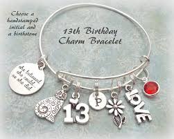 13th Birthday Birthday Gift Ideas Daughter 13th Birthday Charm Bracelet Birthday Gift For 13 Year Old Etsy Birthday Charm Bracelet Birthday Charm Girls Personalized Gifts