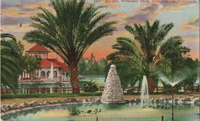 1930 S Postcard Sunset Westlake Park La With Images California Postcard Postcard Old Postcards