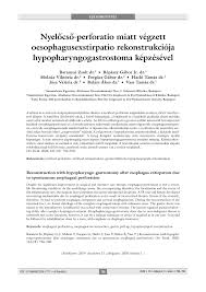 Forgács gábor a részeges karakterrel sok vidám percet okozott a közönségének. Pdf Nyelocso Perforatio Miatt Vegzett Oesophagusexstirpatio Rekonstrukcioja Hypopharyngogastrostoma Kepzesevel