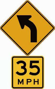(if there were a triple curve ahead, a winding road sign would be posted instead.) slow down, keep right, and do not pass. Determining The Safe Speed For Curves